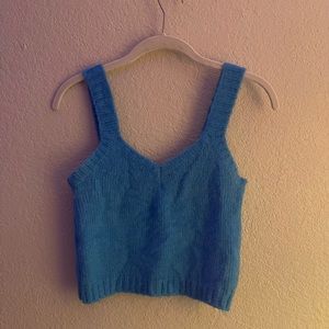 Blue cashmere zara tank top